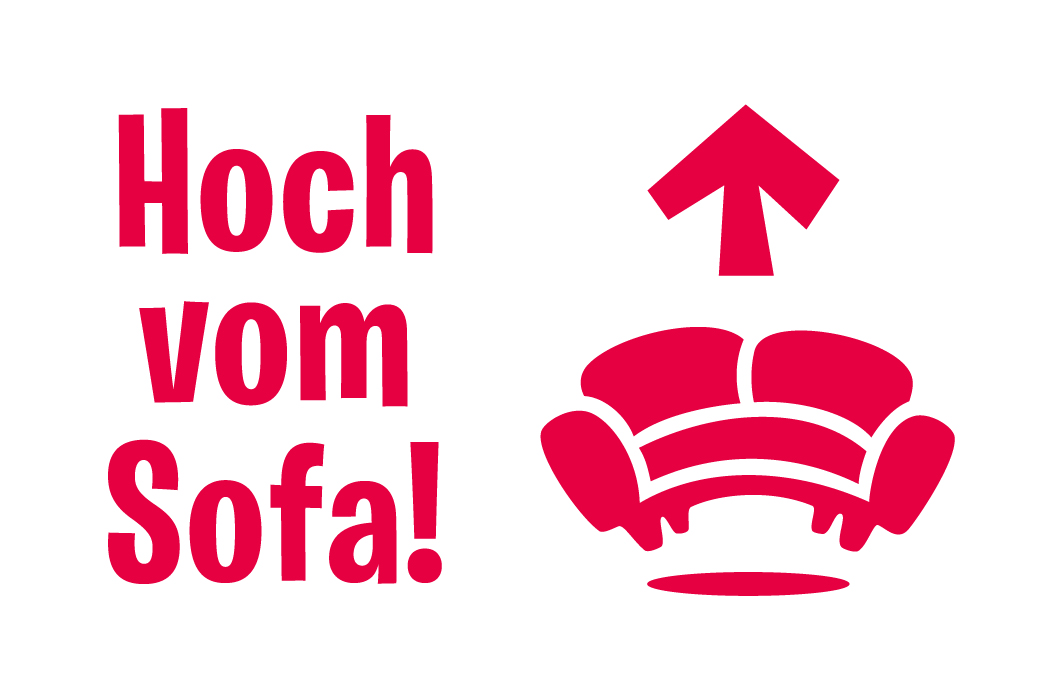 Das Logo des Programms "Hoch vom Sofa"
